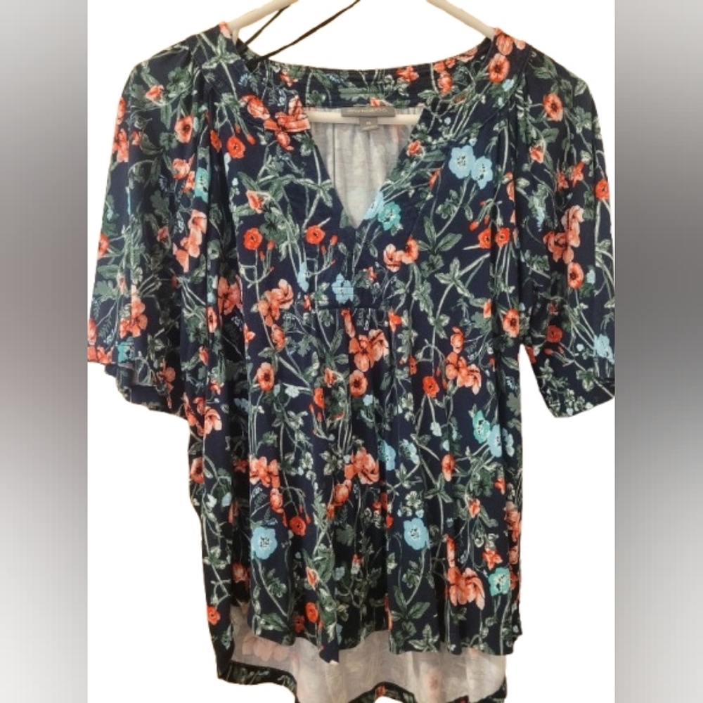 Style&Co. 3/4 Sleeve Split-neck Top